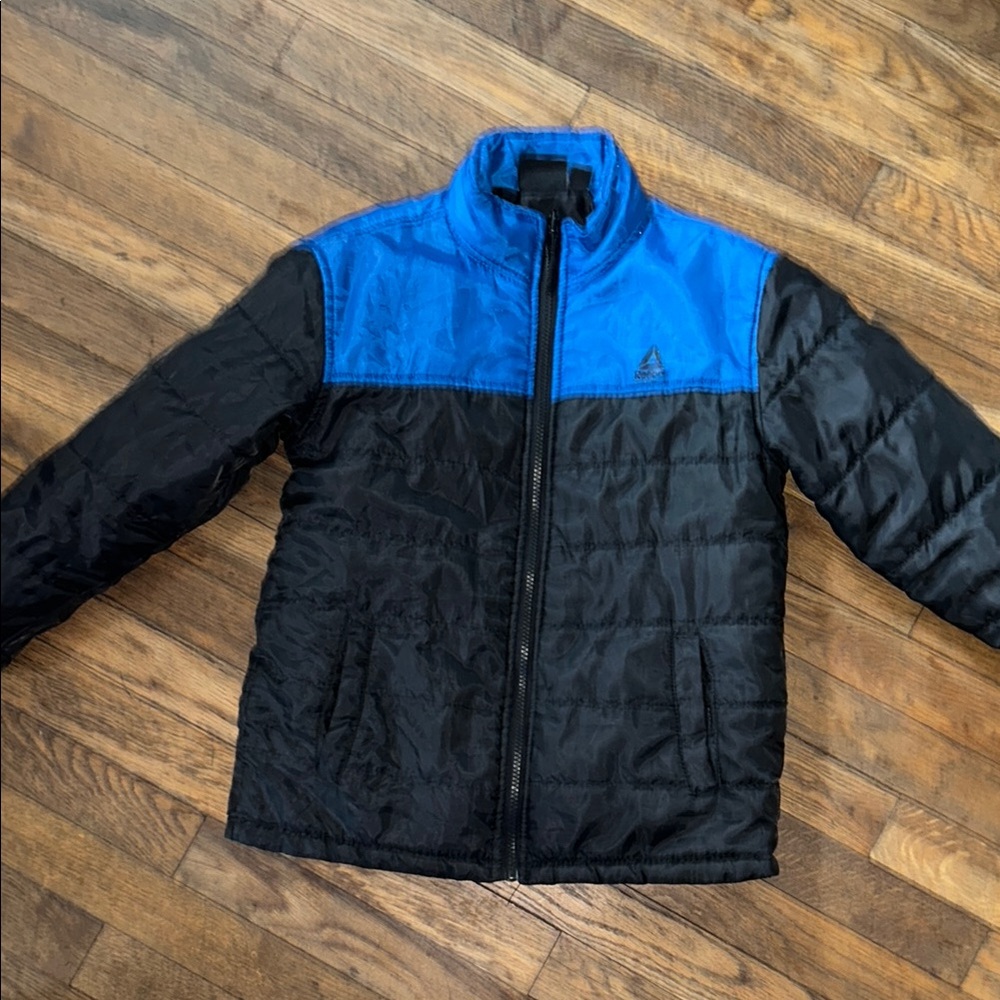 Reebok Black and Blue Puffer Jacket